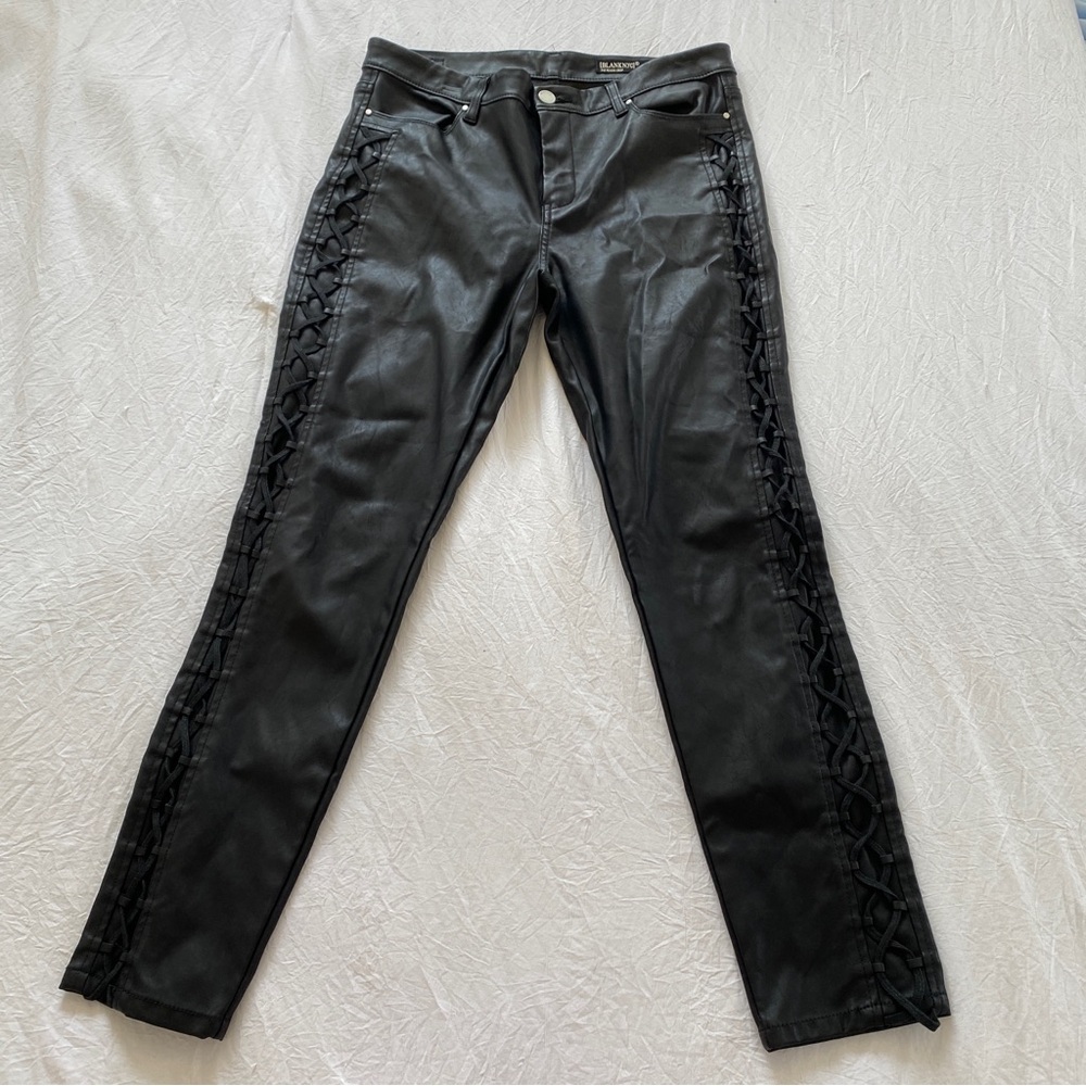 Blank nyc pleather black edgy punk sexy skinny pants women’s size 30